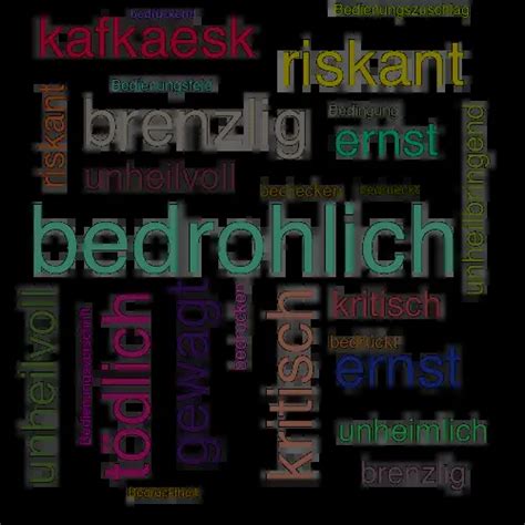 bedrohlich synonym.